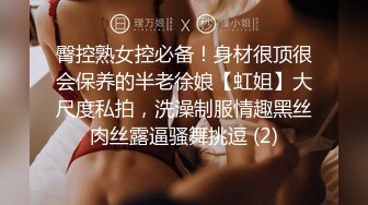 臀控熟女控必备！身材很顶很会保养的半老徐娘【虹姐】大尺度私拍，洗澡制服情趣黑丝肉丝露逼骚舞挑逗 (2)