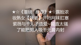 ★☆《重磅⭐推荐》★☆露脸浓妆熟女【妖婆】开裆网袜肛塞紫薇与干儿子造爱~简直太骚了能把男人吸干无套内射